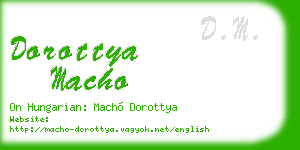 dorottya macho business card