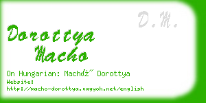 dorottya macho business card